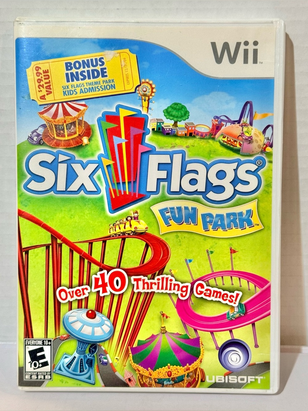 Six Flags Fun Park Video Game for Nintendo Wii ⭐️⭐️Pre-Used Good ⭐️⭐️